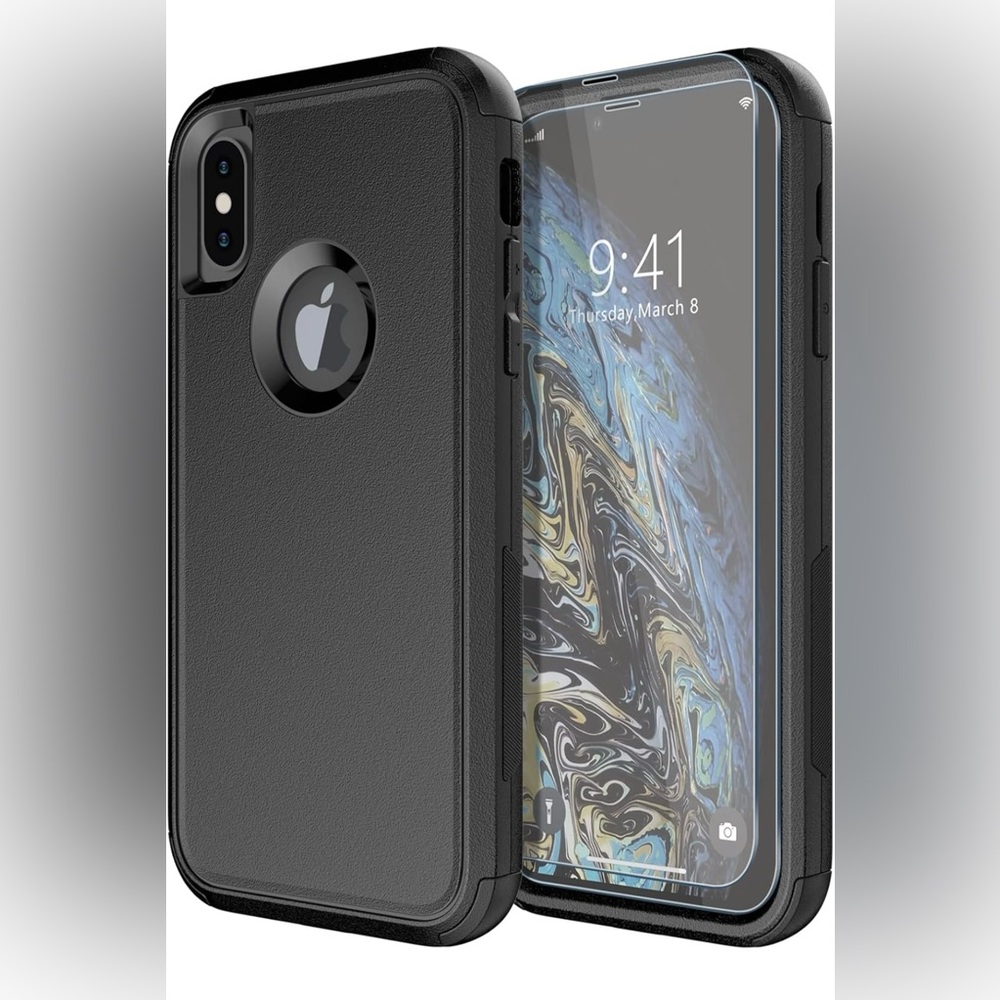 💜SOLD💜 iPhone X / XS Case Shockproof, Dropproof, Tempered Glass Screen Protector